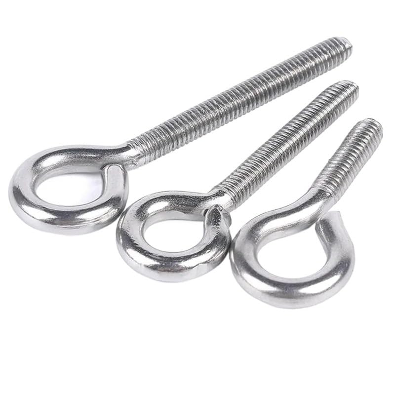 Crochet fermé M10x50mm avec vis anneau inox pour suspendre vos équipements de jardin