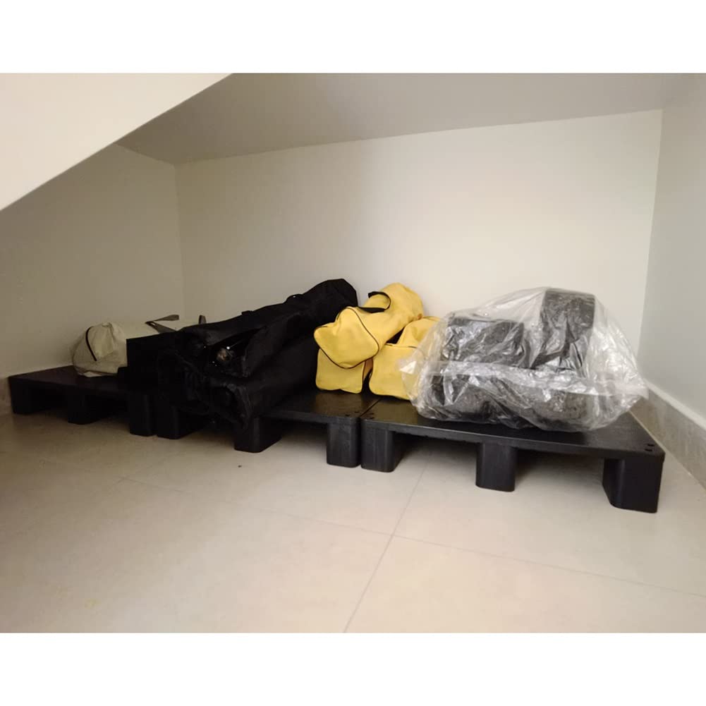 Scaffale Modulare in Plastica per Merci su Pallet – Capacità 499 kg – Pallet per Carrelli Elevatori per Magazzino – Armadietto di Stoccaggio Essenziale – Organizzatore per Garage