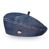 Denim Berets for Women Cowboy Bonnie Ladies Head Turban Hats Pretty Hats Elegant Fancy French Beret