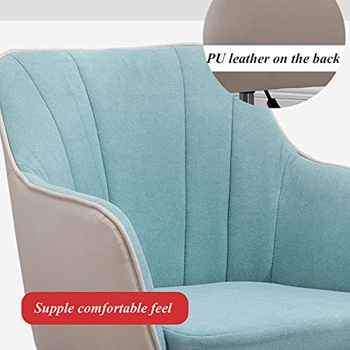 Chaise de bureau pivotante bleue avec dossier ergonomique haut