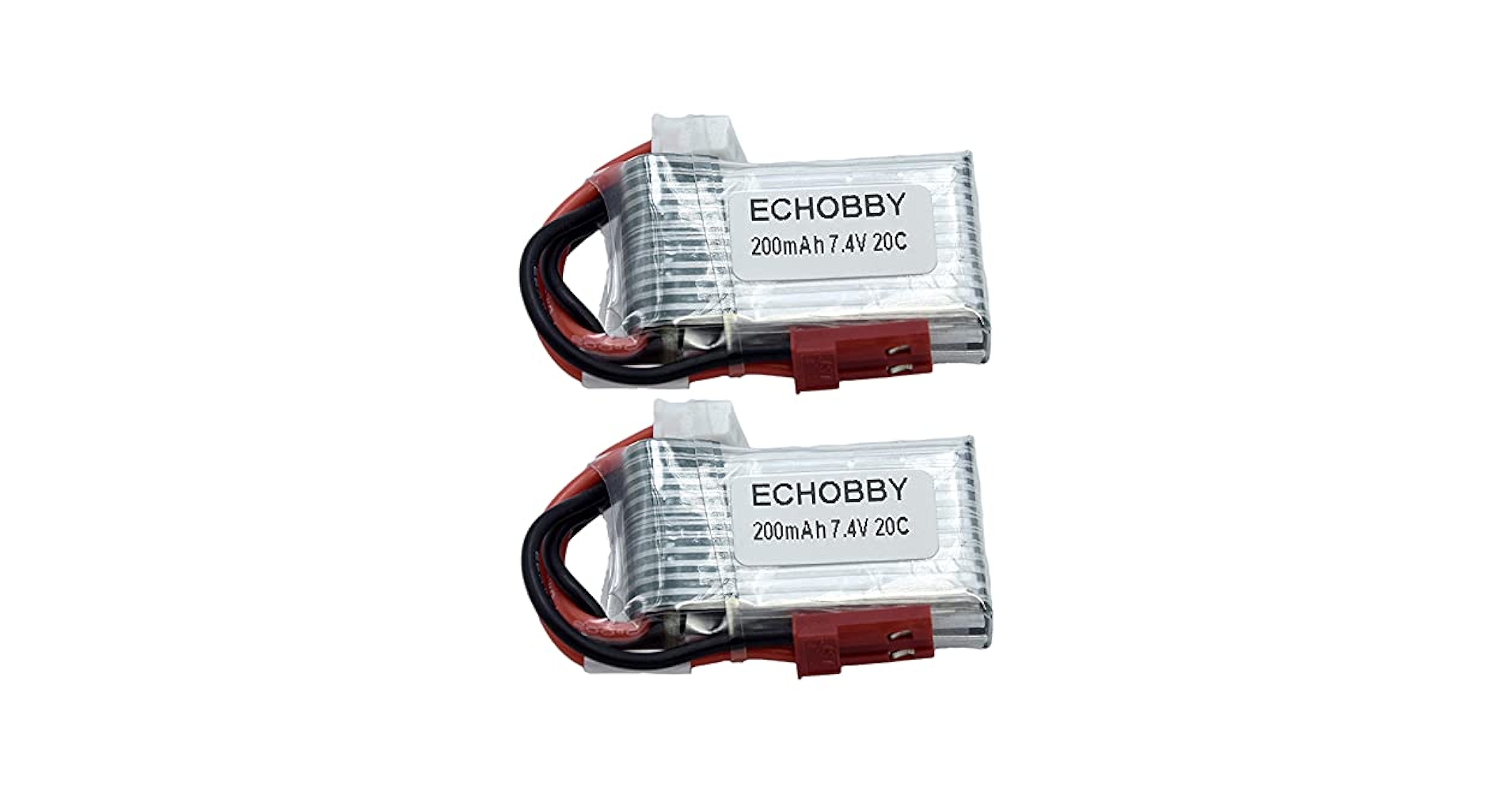 Amazon.com: ECHOBBY 7.4V 2S 200mAh 20C LiPO Battery JST Plug