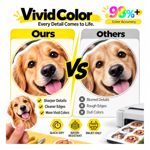 Printable Vinyl Sticker Paper for Inkjet Printer - image 2