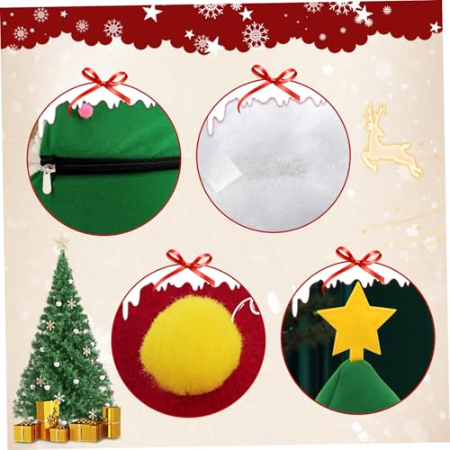 Cadeau de Noël pour chat : panier en forme de sapin confortable et rouge