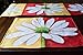 Tache 4 Piece Colorful Daisy Floral Spring Decorative Loves Me Not Tapestry Placemat Set for Kitchen Dining Table