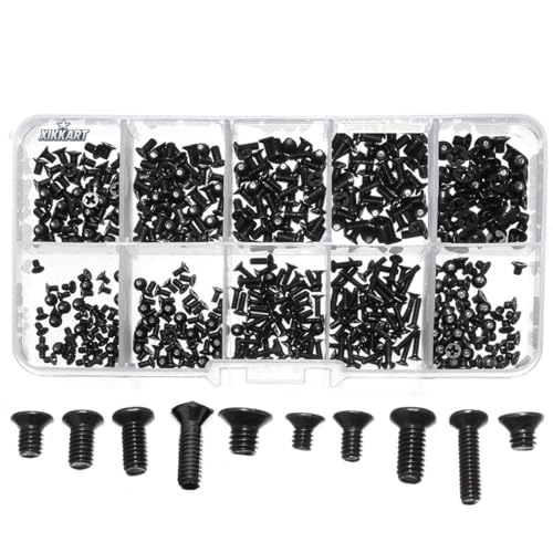 Image of XIKKART 500 Pcs Laptop Notebook Computer Replacement Screws Kit | Compatible with Lenovo, Toshiba, Gateway, Samsung, HP, IBM, Dell, Sony, Acer, Asus | SSD, Hard Disk, (1 Box (500 Pcs))