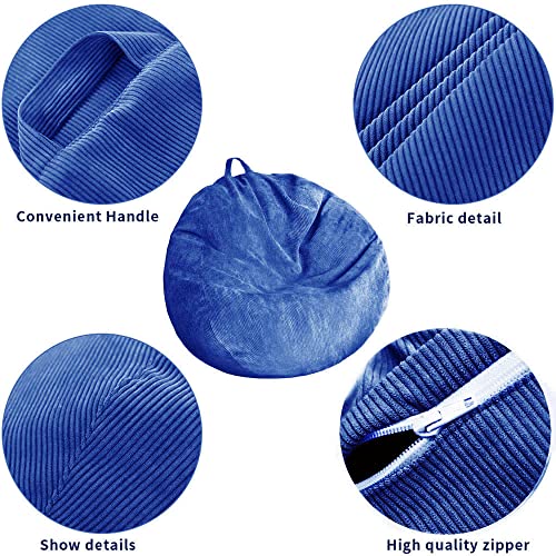 Bean Bag Chair Cover (No Filler) Washable Ultra Soft Corduroy Stuffed Animal Storage Bean Bag Cover For Organizing Plush Toys Or Textile, Sack Bean Bag For Kids, Adults, Teens #TOP1