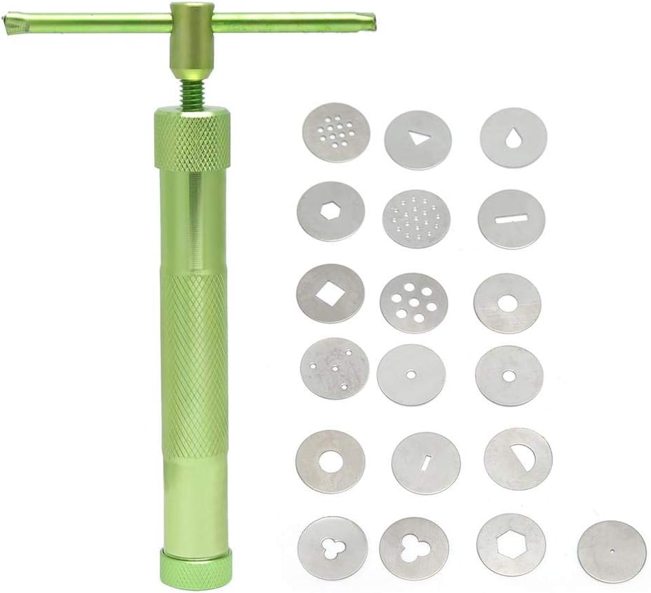 SEAFRONT Polymer Clay Tools, Molding Tools Mud Extruder for Cake Shop Home green