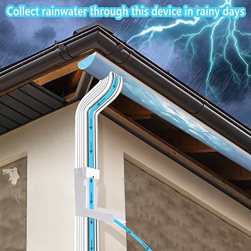 Ebaokuup Rainwater Collection System, Rain Barrel Diverter Catching Collection System, Stainless Steel Raindrop Rainwater Colander Fits 3" X 4" Standard Downspout #TOP6