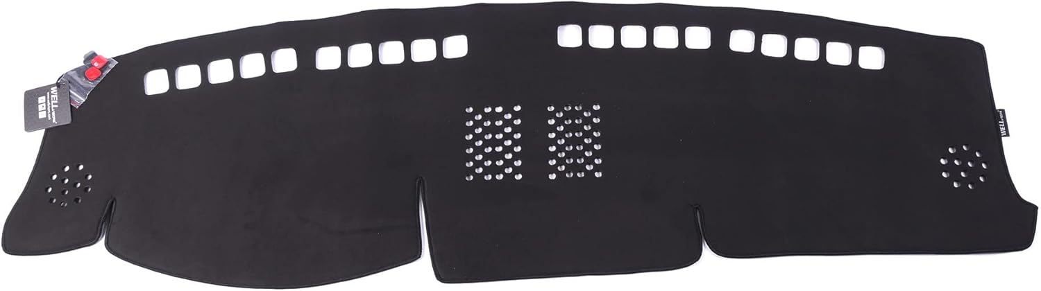 WellVisors Black Suede Dash Mat Dashboard Cover Compatible with Honda 1996-2000 Civic Coupe Sedan Hatchback 3-777HD010