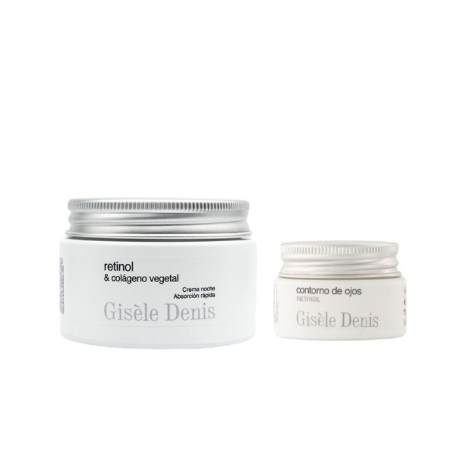 GISÈLE DENIS - Pack Renovador Nocturno, Crema Facial Retinol y Colágeno Vegetal 50 ml + Contorno de Ojos Retinol 15 ml, Combate las Arrugas, Cuidado Facial, Todo Tipo de Piel, Fórmula Vegana