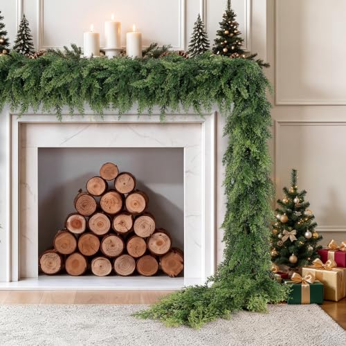 6FT Christmas Cedar Garland Artificial Greenery Indoor Outdoor Decoration - image 1