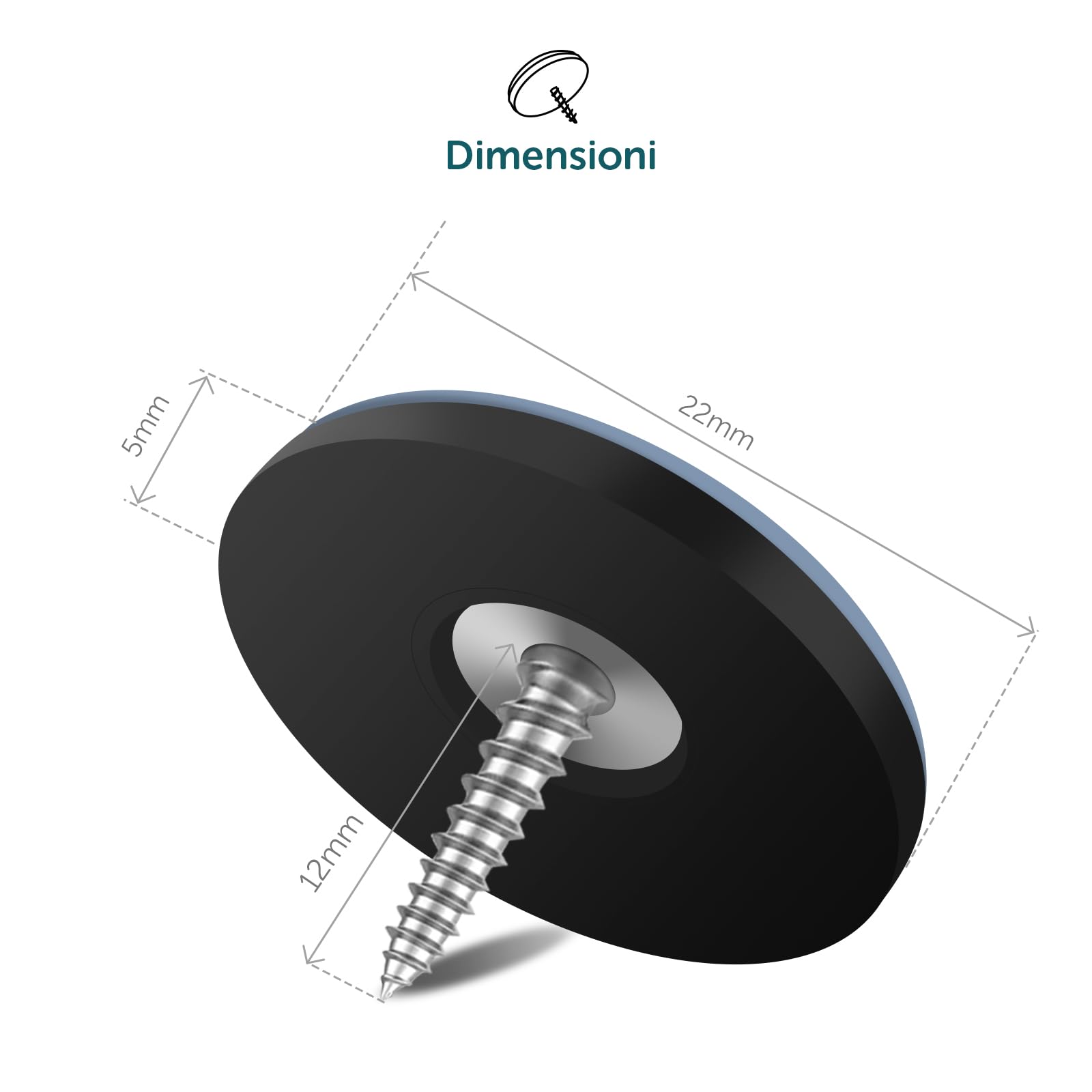 Feltrini In Teflon Per Mobili - Set Da 32 Con Viti Inox - Antiscivolo E Protezione Pavimenti - Foto 12