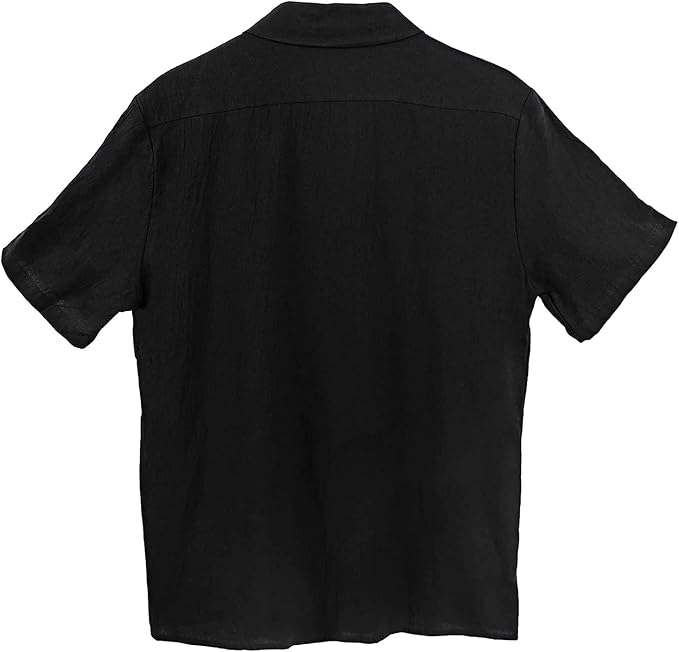 Short Sleeve Cotton Linen Shirt 