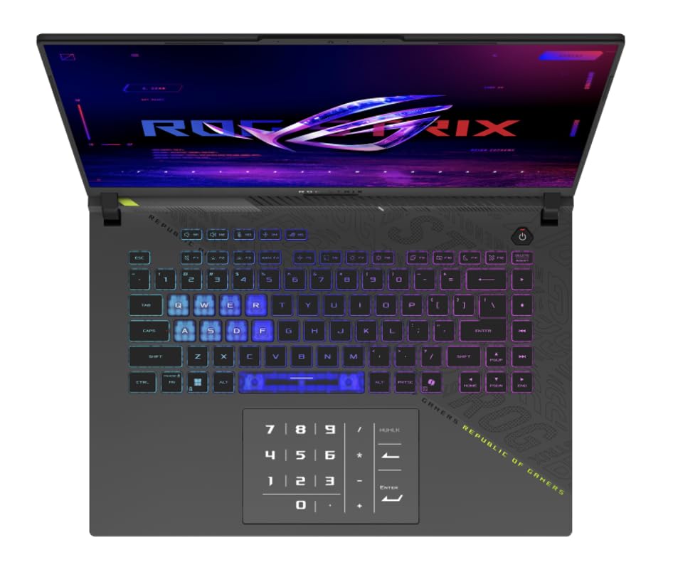 Image of ASUS ROG Strix G16 AI Gaming Laptop 16.0 inch 240Hz IPS WQXGA Display (AMD Ryzen 9 9955HX, GeForce RTX 5070 8GB, 64GB DDR5, 4TB PCIe SSD, RGB KB, WiFi 6E, Win 11 Pro) w /DKZ USB Port Expander