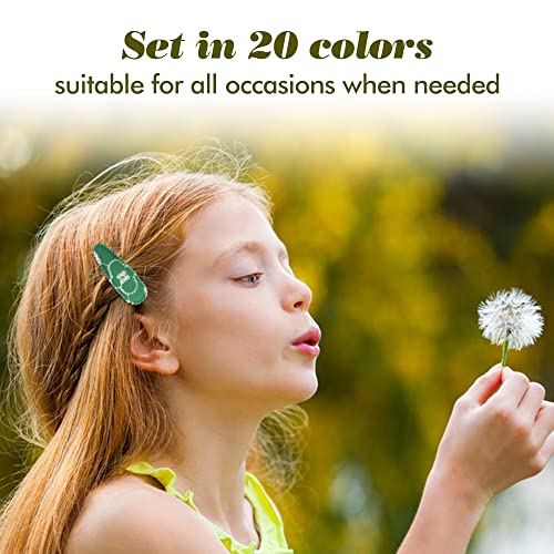 Dizila 40 Pack/20 Pairs Cute 2.2 Inch Metal Snap Hair Clips Wrapped By Cloth Flower Floral Leopard Striped Print Non Slip Hair Bang Barrettes For Baby Girls Toddlers Kids Teens #TOP4