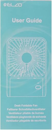 Miniatura 10 de ELZO Ventilador de viaje, mini ventilador de escritorio plegable, funciona con pilas, 3 velocidades ajustables de inclinación de 225, ventilador