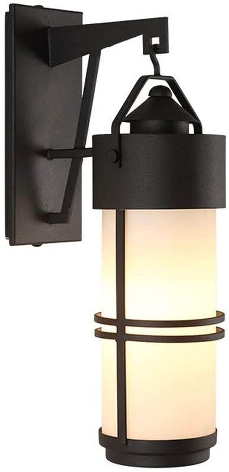 VDOQTLJT Wall Light Garden E27 Lighting Fixture LED Sconce with Glass Waterproof Lamp Modern Simple Lantern Compatible with Patio Balcony Garage Workshop Bedside Decor Chan