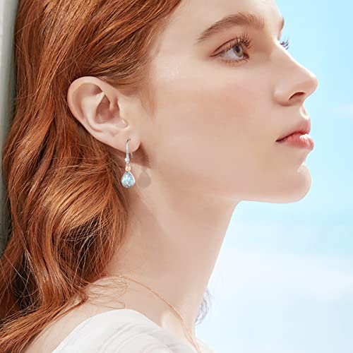 Butterfly Moonstone Earrings Leverback 925 Sterling Silver Teardrop Drop Dangle Earrings Gift For Women Girls #TOP1