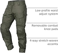 Vista 3 de IDOGEAR Pantalones de combate G3 Camo Pantalones con rodilleras Pantalones tácticos para hombre, múltiples bolsillos con gancho y bucle ajustador