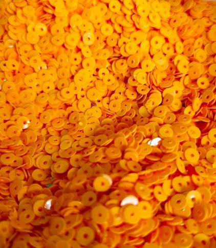 4mm Round AB Translucent Metallic Opaque Craft Sequins Assorted Colours (Sunflower Orange Opaque)