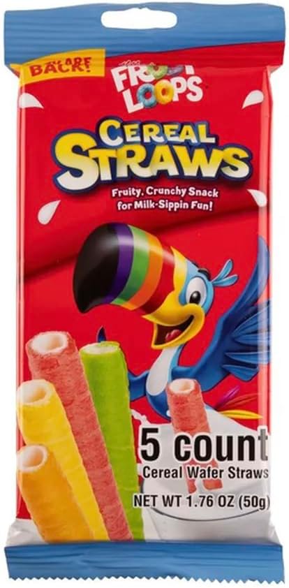 Froot Loops Cereal Straws – Bulk Pack (20, 40, 60 Count) – Individually Wrapped Fruity Edible Straws Snack (60 Count) image 3