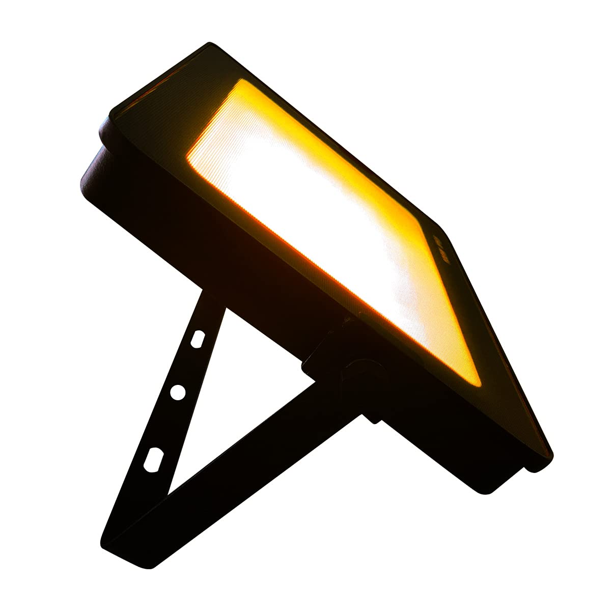 G.W.S® 200W Infinity Black Casing Outdoor IP65 Waterproof LED Floodlight Energy Saving Security Light Amber Colour