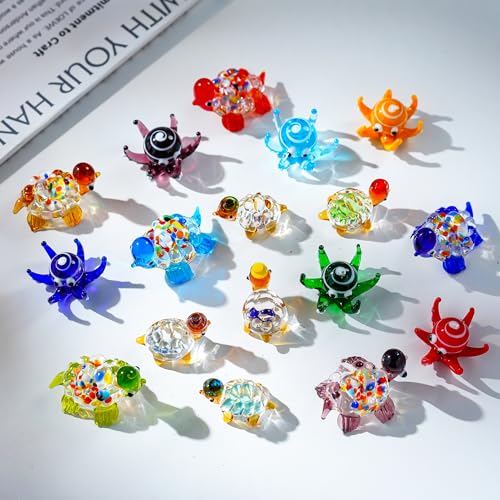 Figurines tortue de mer mini déco verre soufflé H&D - 8