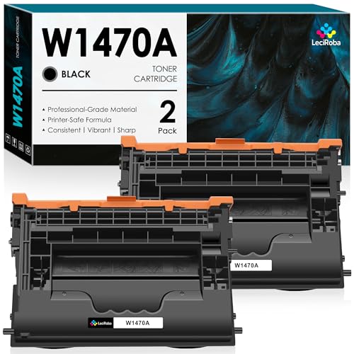 Cartouche de toner noir W1470A LeciRoba pour imprimantes HP Laserjet Enterprise M610 M611 M612