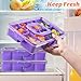Snackle Box Container, Dishwasher Safety - Divided Serving Tray with Lid and Handle, Charcuterie Board for Portable Snack Platters - Organizer for Fruits Snacks - Perfect for Road Travel - Purple