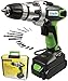 Price comparison product image Lithium-Ion Cordless Drill Driver Powerful Screwdriver 18V 0-550 rpm 1300mAh 1.55kg 3-5h Battery Life with 15pc Drill and Bit Set
