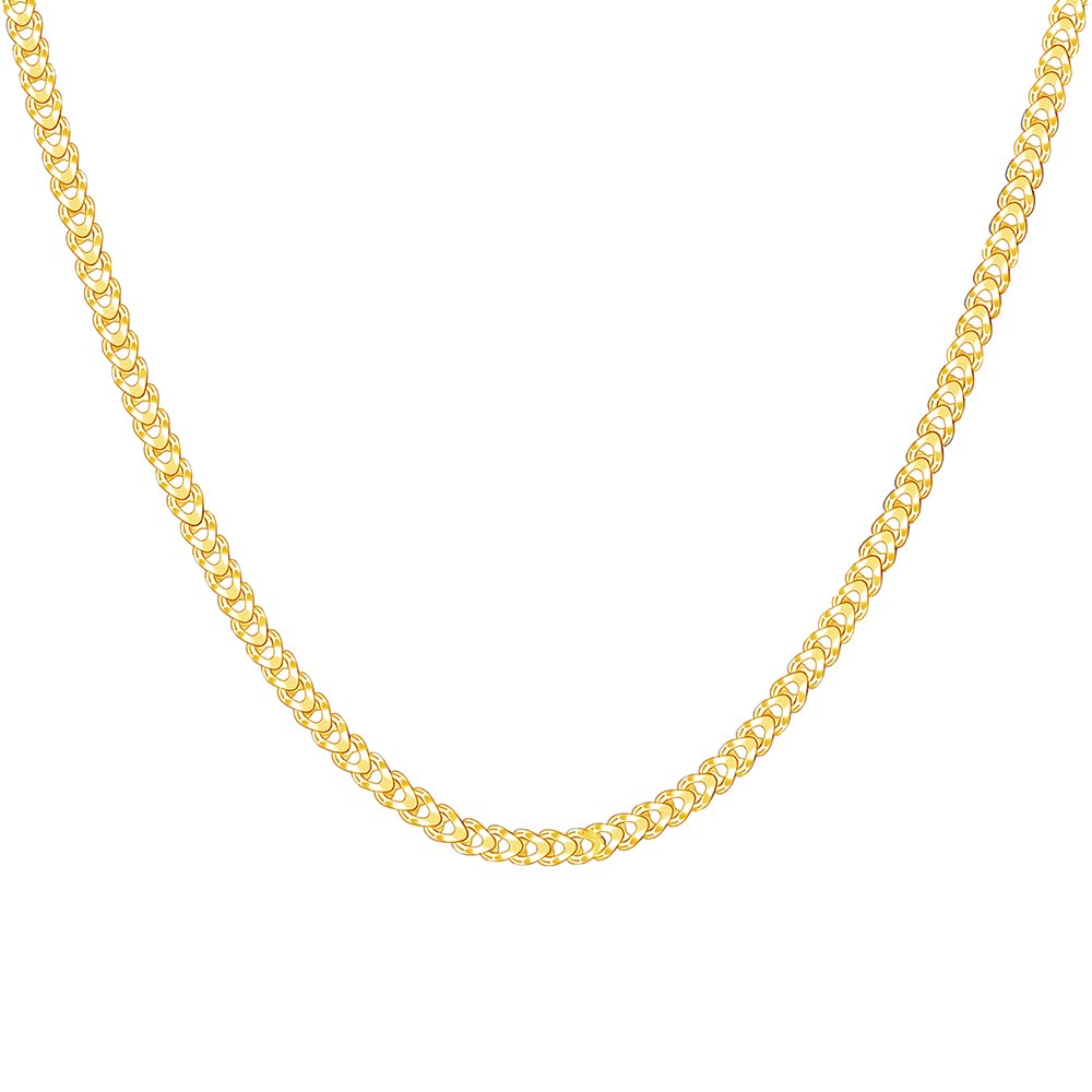 925 Silver Golden Whispering Weave Chain| Gifts for Men and Boys | With Certificate of Authenticity and 925 Stamp | 6 Months Warranty*