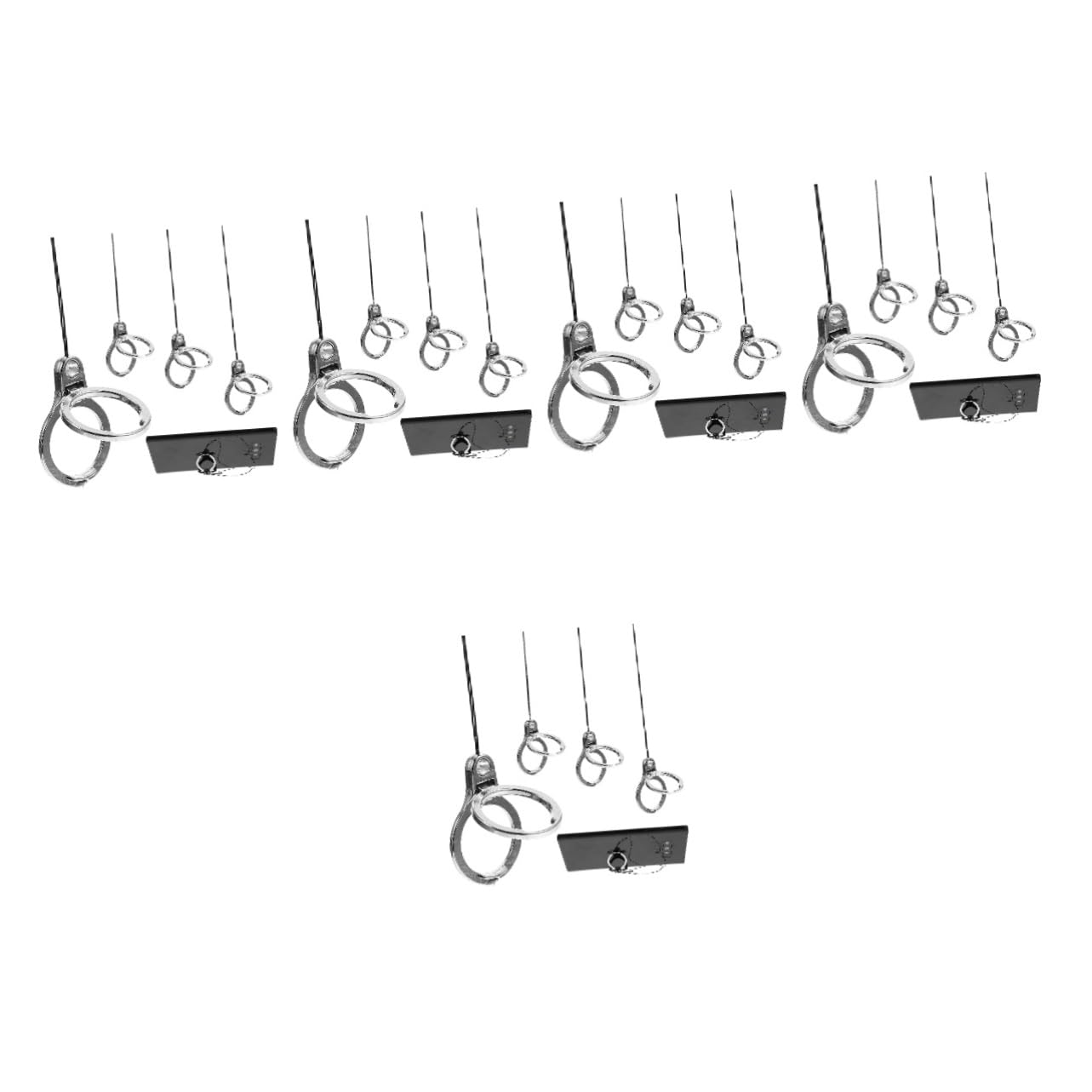 Housoutil 20 Pz fibbia ad anello per cellulare cuori di vimini da appendere pratiche corde telefoniche supporto per telefono ringlith supporto per cuffie supporto per fotocamera Anticaduta