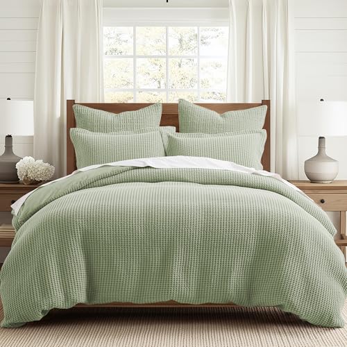 Levtex Home Mills Waffle King Duvet Cover Set (106x94in) with