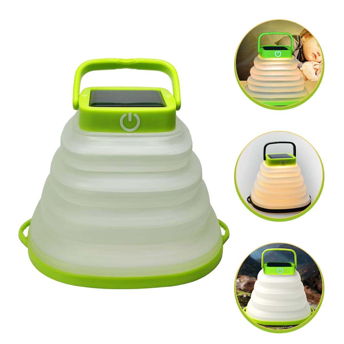 Linterna de camping, 5 piezas de respaldo y colgante al aire libre con tienda portátil, luz plegable, lámpara de linterna, batería USB, kit de camping LED de emergencia, campamento solar, viaje, negro