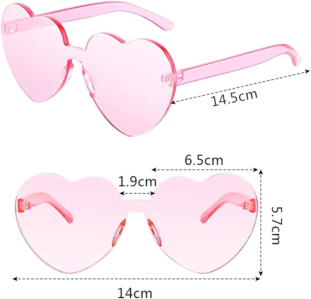 Set De 10 Gafas De Sol Con Forma De Corazón + 10 Gomas Para El Pelo Team Bride - Para Despedidas De Soltera, Fiestas Y Regalos