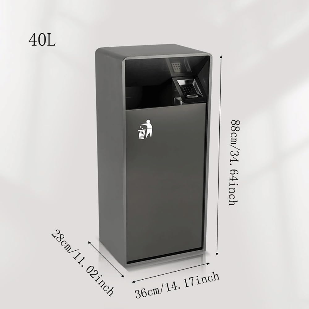 Outdoor Trash can 19L/40L Indoor/Outdoor Garbage Can Square