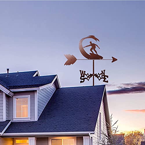 CNMJI Stainless Steel Surfer Weather Vane #TOP21