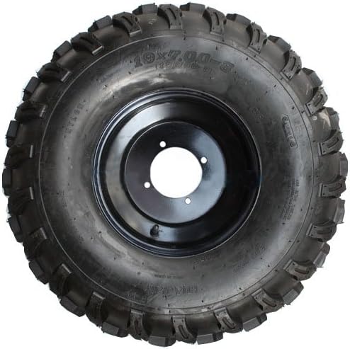 X-PRO 19x7-8 8" Right Wheel Rim Tire Assembly For ATVs 19-7-8