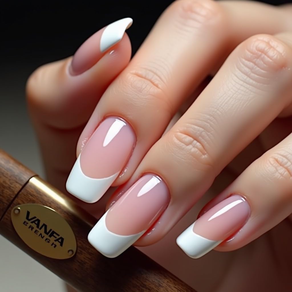 Vanfa French Brush for Nails, Clean up brush for Gel Nail Polish (F08 - Pack of 3)