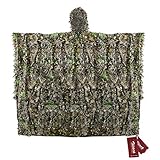 ★ Camouflage Größe: Seine Länge beträgt 160（63''）, Breite 120cm cm（47.2''）, geeignet für Menschen mit einer Höhe von 160-185cm, für große Menschen, kann möglicherweise nicht in der Lage sein, bis zu den Füßen zu tarnen, braucht Grasbezug oder zusätzliche Tarnschuhe. Diese Camouflagegröße für Erwachsene ist für die meisten Camouflage-Fans geeignet.