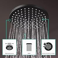 hansgrohe Vernis Blend - Duschsystem ohne Armatur, Regendusche (205 mm) mit Umsteller, Handbrause (2 Strahlarten), Schlauch, Brausestange und runder Kopfbrause (1 Strahlart), Mattschwarz, 26272670 – Ansicht 3