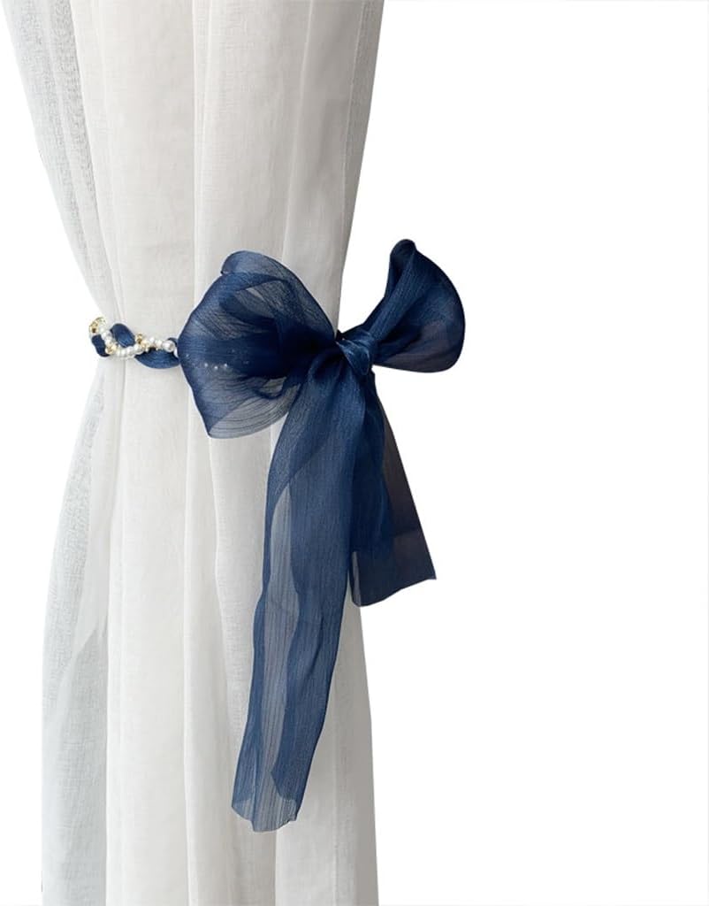 FMURY Festival Curtain Strap Woven Pearl Binding Rope Soft Decoration Curtain Buckle