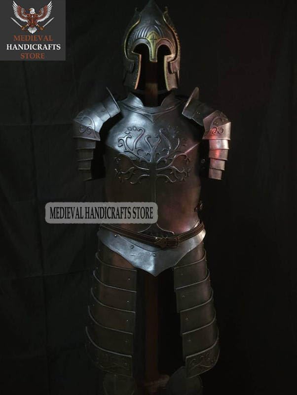 Medieval Armor infantry set Armor Suit For Halloween Cosplay Costume Black Antique Finish