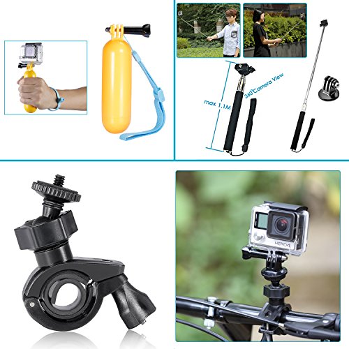 Neewer Accessory Kit Compatible with GoPro Hero 8 Max 7 6 5 4 Black GoPro 2018 Session Fusion Silver White Insta360 DJI AKASO APEMAN Campark SJCAM Action Camera etc