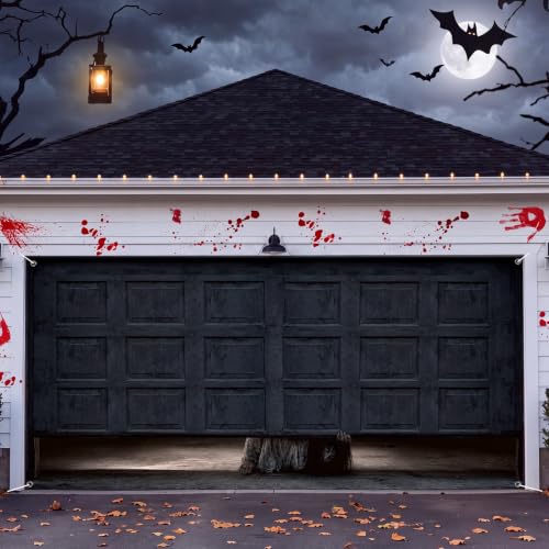 CrystalSylara 7x16 ft Halloween Garage Door Banner Scary, Horror Figure