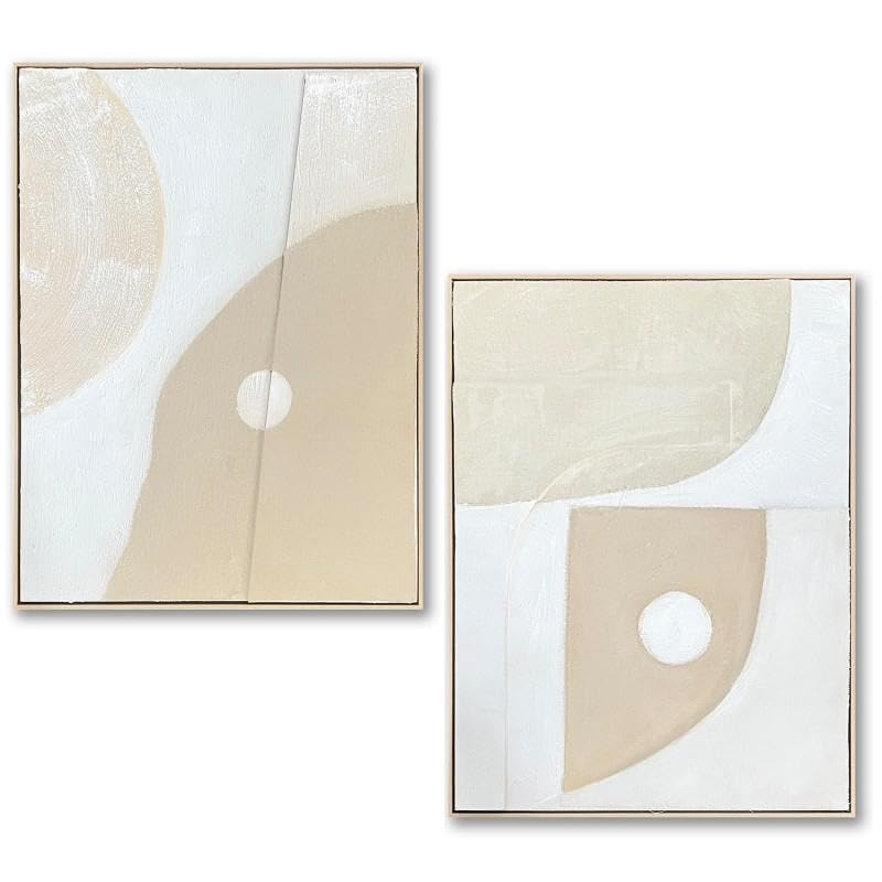 Tableau sur toile abstrait haut de gamme avec cadre en bois