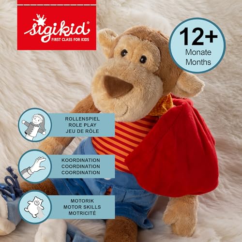 Peluche d'activités singe sigikid pour occuper bébé et stimuler sa curiosité sans écrans - 2