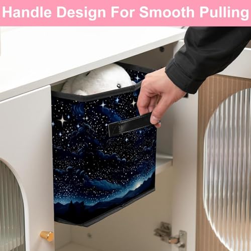Boîte de rangement pliable ciel étoilé cube pour placard - 6