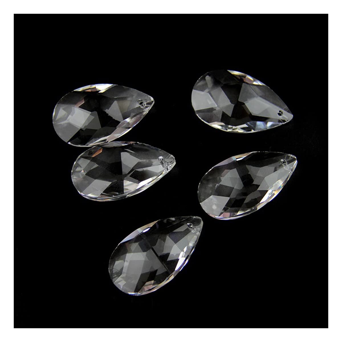Kryształy wiszące pryzmaty 10 sztuk 38 mm / 50 mm / 63 mm kryształowa siatka żyrandole elementy wiszące do oświetlenia wiszące kryształy do dekoracji (50 mm 100 sztuk)