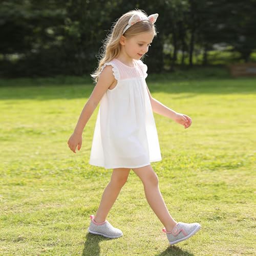 Image of FEETCITY Baby Boys Girls First Walking Shoes Infant Sneakers Crib Shoes Breathable Lightweight Slip On Shoes